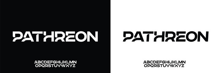 Modern Bold Font Sport Alphabet. Typography urban style fonts for technology, digital, movie logo design. vector illustration