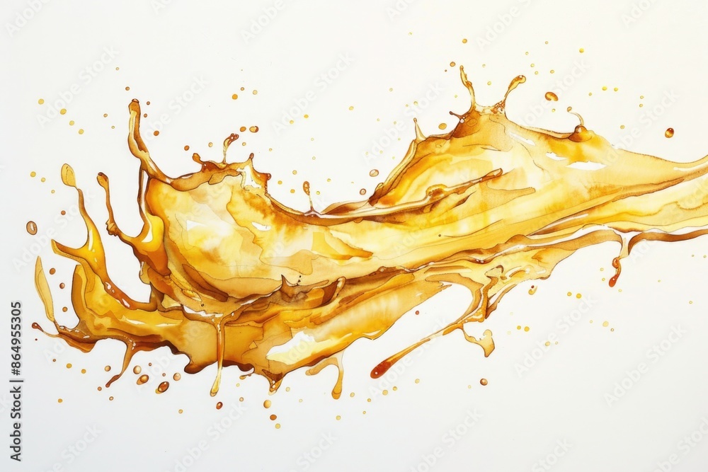 Poster a single splash of liquid on a smooth white surface