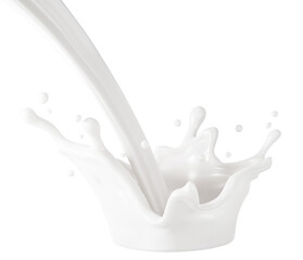 PNG 3D milk splash, element illustration, transparent background