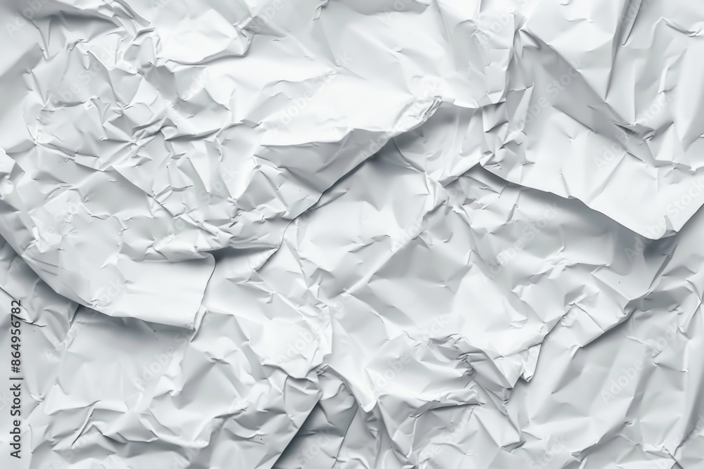 Poster a close-up shot of a crumpled sheet of paper with wrinkles and creases