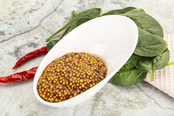 Spicy grain mustard sauce dip