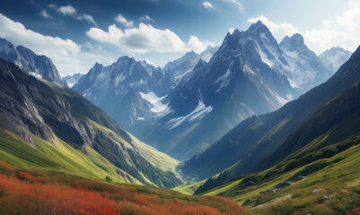 The beauty of the mountain view 