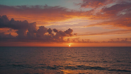 soothing sunset background with soft orange color