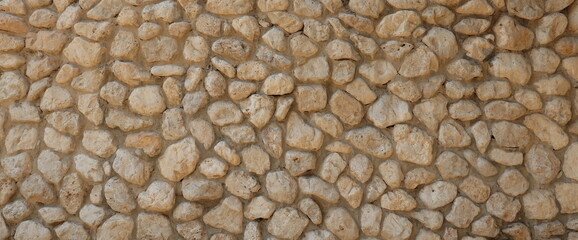 Pebble artificial floor and wall decoration. Home design Conception