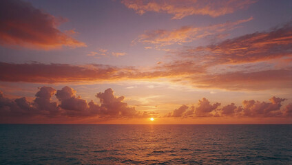 Fototapeta premium soothing sunset background with soft orange color