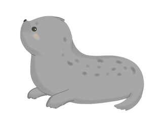 かわいいアザラシのイラスト