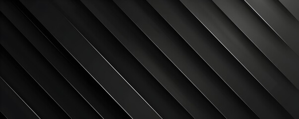 Obraz premium Black background with diagonal lines and subtle geometric patterns for a sleek, modern look