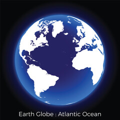 Earth Globe by Continent