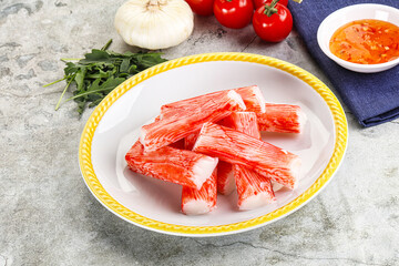 Tasty Crab stics surimi heap