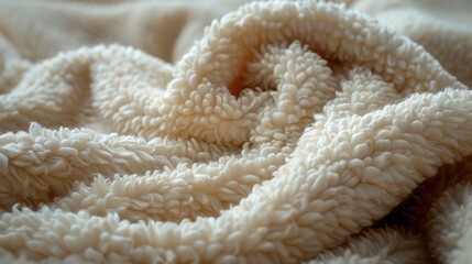 High-resolution image of the soft texture of fleece fabric, 8K, Full HD. 