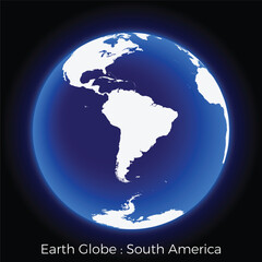 Earth Globe by Continent