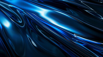 Abstract blue waves for background. Abstract wavy texture with beautiful curves and stunning play of light for design.