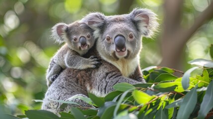 Fototapeta premium Koalas in Their Natural Habitat 