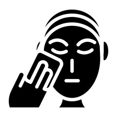 Makeup Removal Methods Vector Glyph Icon Design