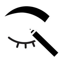 Brow Shaping and Filling Vector Glyph Icon Design