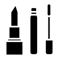 Lipstick and Lip Gloss Choices Vector Glyph Icon Design