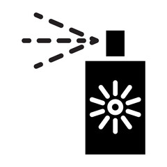 Sunless Tanning Vector Glyph Icon Design
