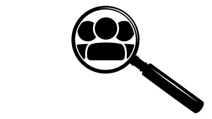 People Search, black isolated silhouette 