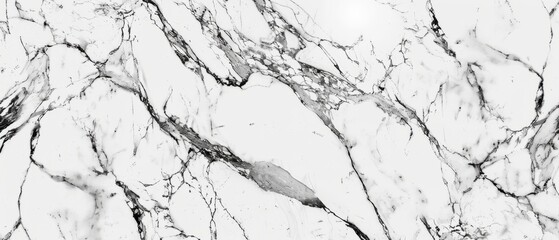 Panoramic close-up, high detail scan of Statuario marble material, Generative AI