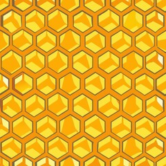 Seamless pattern of hand-drawn honeycomb grids with uneven lines, Generative AI