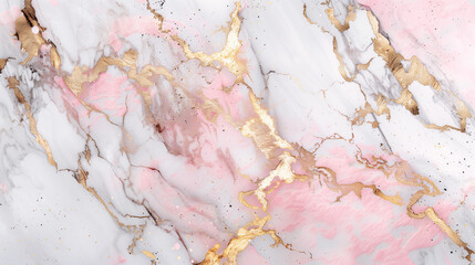 Naklejka premium photorealistic white marble image with gold/pink 