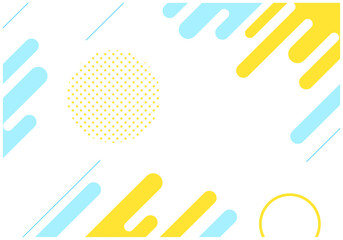 Obraz premium 夏のポップで爽やかフレーム背景14黃色