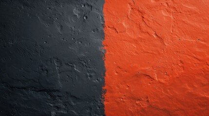 Abstract grunge texture with contrasting dark and orange sections.