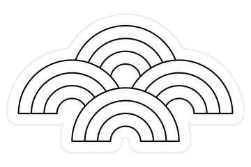 Black and white cloud sticker transparent png