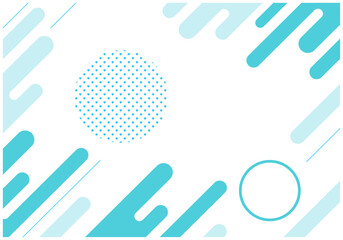 夏のポップで爽やかフレーム背景14緑色