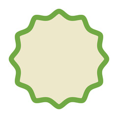 Shape png blank badge sticker in green