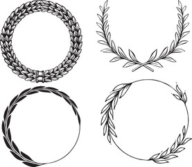 Laurel Wreath vector art graphic resources, vector Element image design