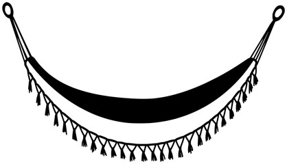 beach illustration vacation silhouette summer logo holiday icon hammock outline tropical travel sea ocean nature relaxation island resort lifestyle shape outdoor relax paradise for vector graphic