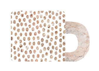 Coffee mug png clipart, pink ceramic in abstract on transparent background