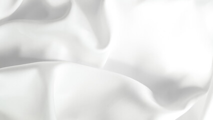 Obraz premium white silk fabric background curly lines