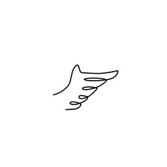 wing doodle icon