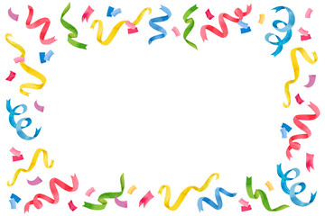 Confetti png frame, colorful design, transparent background