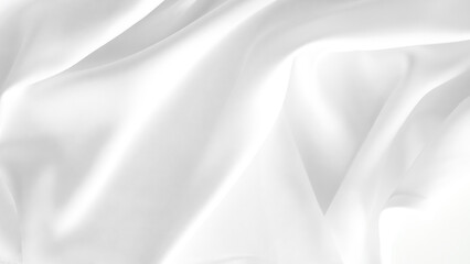 Fototapeta premium white silk fabric background curly lines