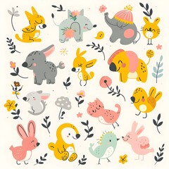 set of animals icons
