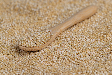 a large amount of quinoa groats during porridge cooking