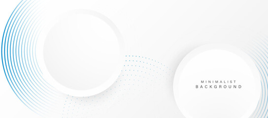 	
Abstract white background with circle lines. Digital future technology concept. vector illustration.