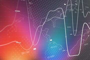 Obraz premium Colorful gradient background with neon led light