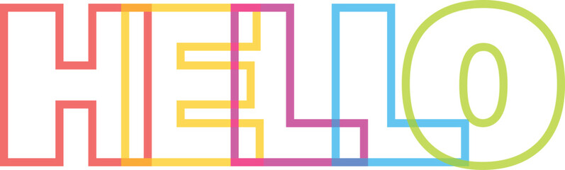 Hello Graphic for Tee T-Shirt. Trendy HELLO poster, slogan, text design.