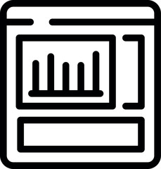 Simple website icon representing growing statistics, perfect for websites and apps related to business and finance