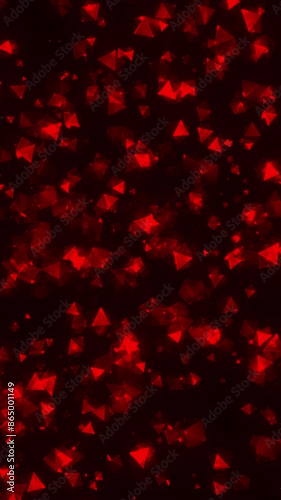 Sticker shining geometric particles in flow. motion. spreading stream of shimmering geometric particles. spr
