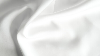 white silk fabric background copy space.