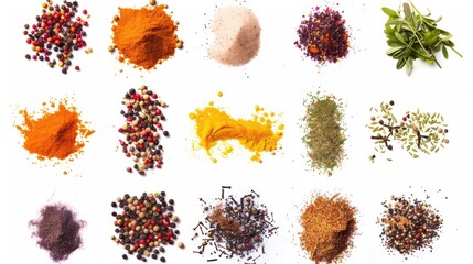 A collection of different spices and herbs