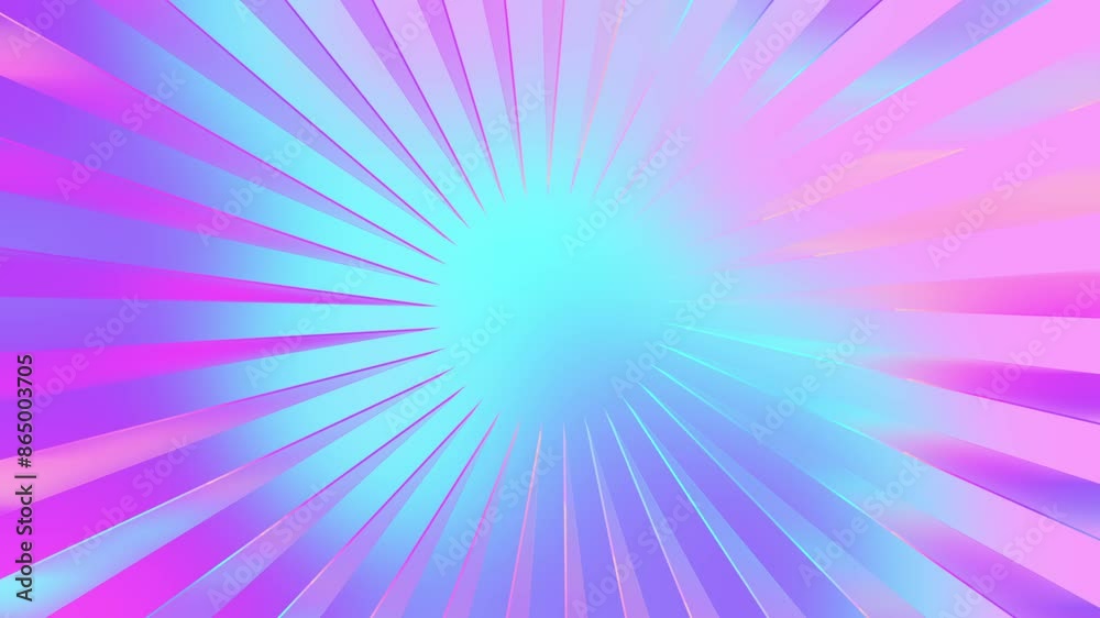 Poster seamless looping colorful futuristic gradient sunburst animation background, summer motion graphics 