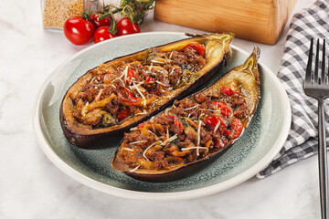 Baked eggplant with minced meat