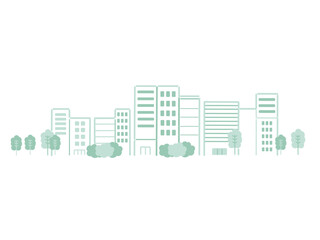 Obraz premium 街並みのイラスト