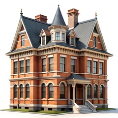 Fototapeta premium an architectural huge office building on a white background